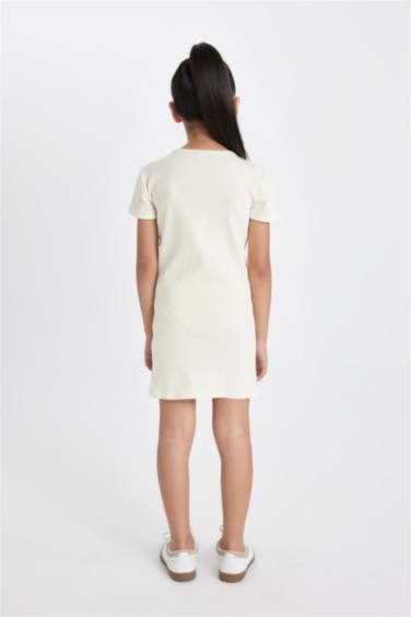 Платье с принтом с коротким рукавом для девочек