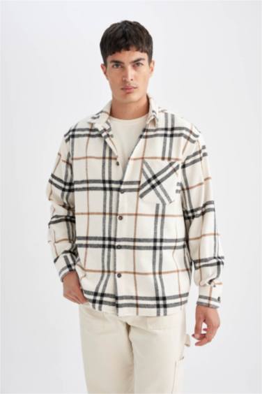Regular Fit Plaid Lumberjack Flannel Long Sleeve Shirt