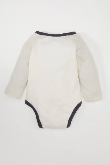 Baby Boy Newborn Giraffe Embroidered Snap Body