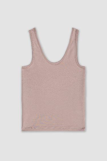 Slim Fit Ribana Crew Neck Tank Top