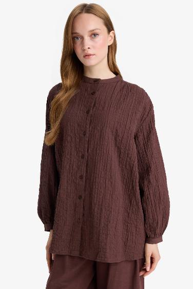 Relax Fit Crew Neck Long Sleeve Tunic
