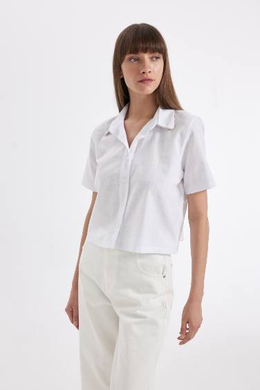 Short Sleeve Crop Shirt