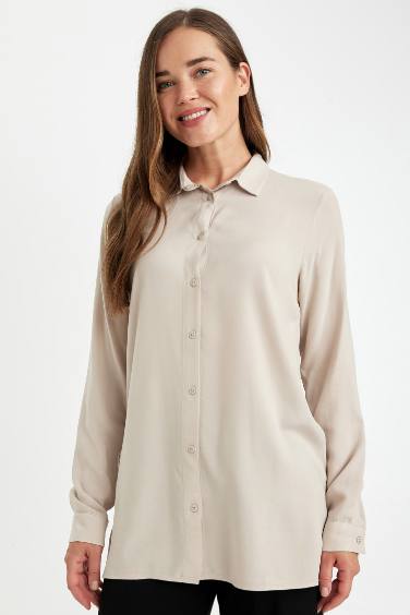 Regular Fit Basic Buttoned Long Sleeve Shirt