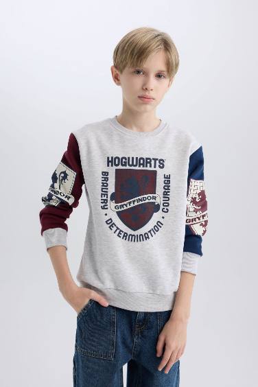 Erkek Çocuk Harry Potter Bisiklet Yaka Sweatshirt