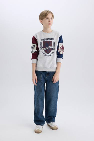 Erkek Çocuk Harry Potter Bisiklet Yaka Sweatshirt