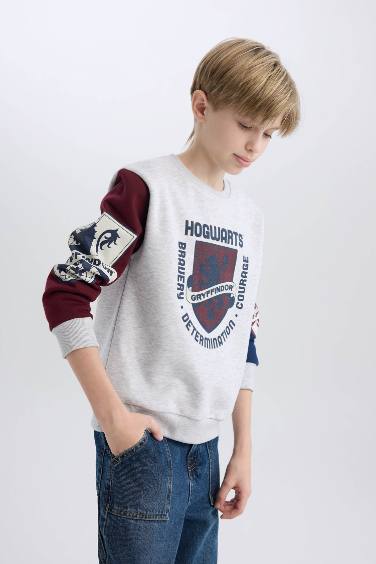 Erkek Çocuk Harry Potter Bisiklet Yaka Sweatshirt