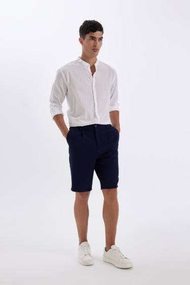 Crinkle Bermuda Shorts