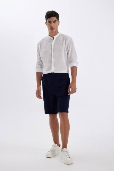 Crinkle Bermuda Shorts