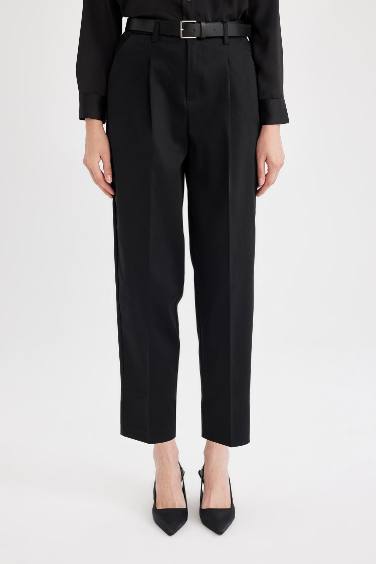 Carrot Fit Ankle Length With Pockets Trousers