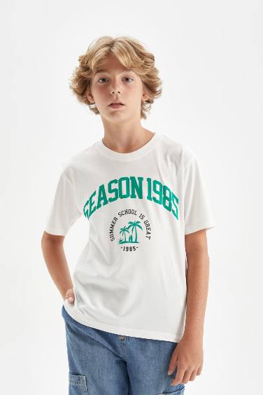 Boy Regular Fit Crew Neck Printed T-Shirt