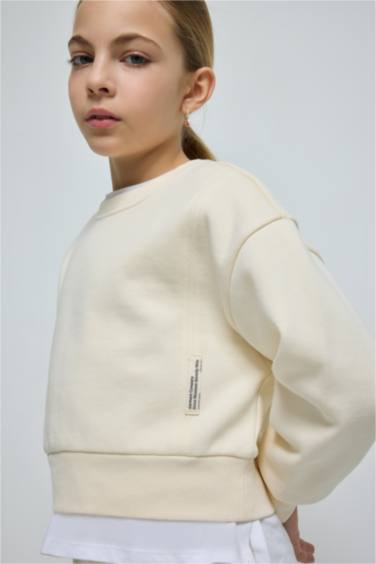 Relax Fit Basic Crew Neck Sweatshirt