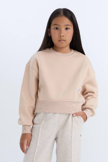 Relax Fit Basic Crew Neck Sweatshirt