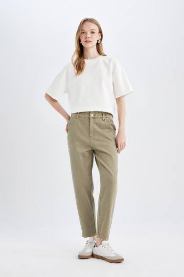 بنطرون جينز بيبرباج بخصر عالي