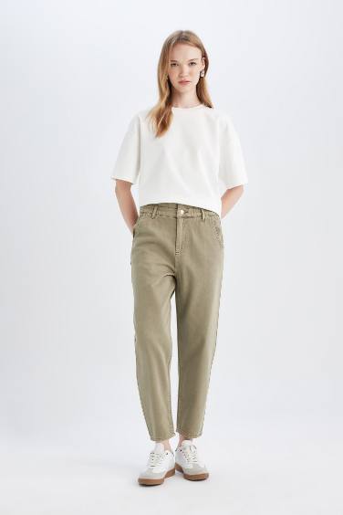 بنطرون جينز بيبرباج بخصر عالي