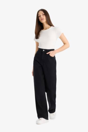 Pantalon Jean Large Taille Haute Style des Années 90