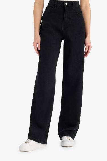 Pantalon Jean Large Taille Haute Style des Années 90