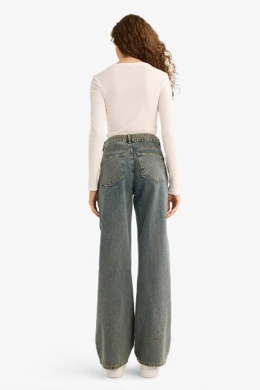 Straight Wide High Waist Long Jeans