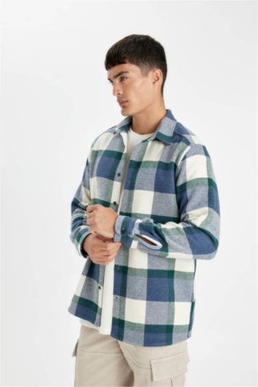 Regular Fit Kareli Oduncu Flanel Uzun Kollu Gömlek