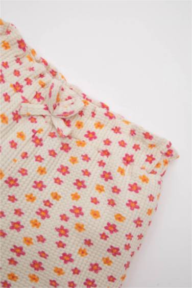 Baby Girl Floral Waffle Shorts