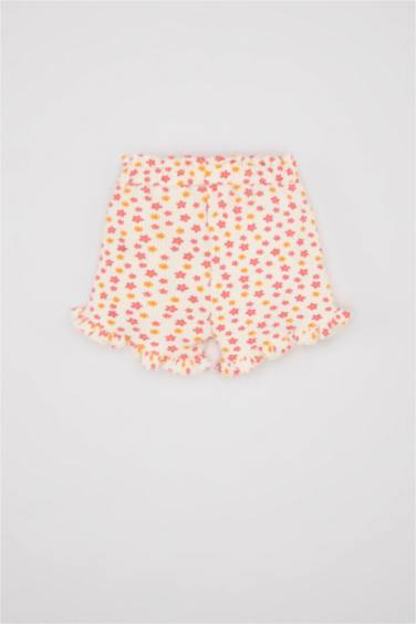 Baby Girl Floral Waffle Shorts