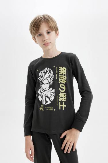 طقم بيجاما اولادي مطبوع قصة عادية - قطعتين