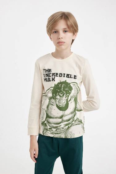 طقم بيجاما قصة عادية من مارفل - قطعتين