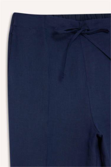 Straıght Fıt Keten Pantolon - Görsel 6