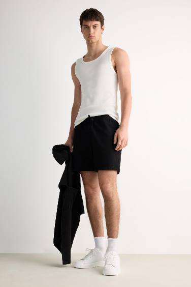 Short en coton à coupe décontractée
