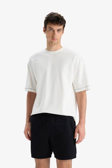 Short en coton à coupe décontractée