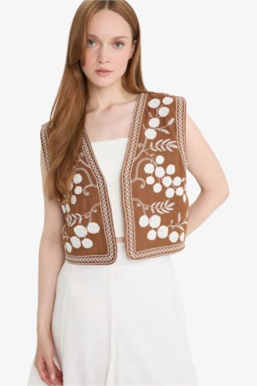 V-Neck Muslin Vest