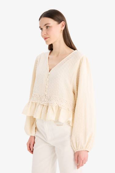 V-Neck Long Sleeve Tunic