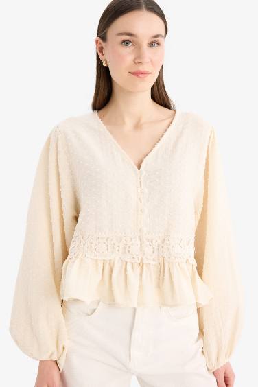 V-Neck Long Sleeve Tunic