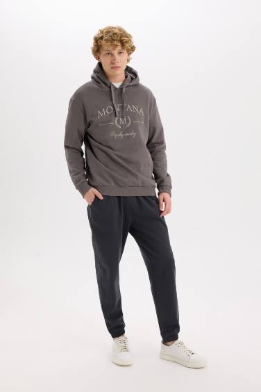 Regular Fit With Pockets Printed Thin Sweatshirt Fabric Sweatpants