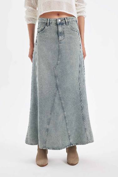 Fashion Fit Jean Maxi Skirt