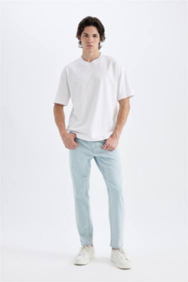Pantalon Jean Slim à Taille Normale et Jambe ajustées