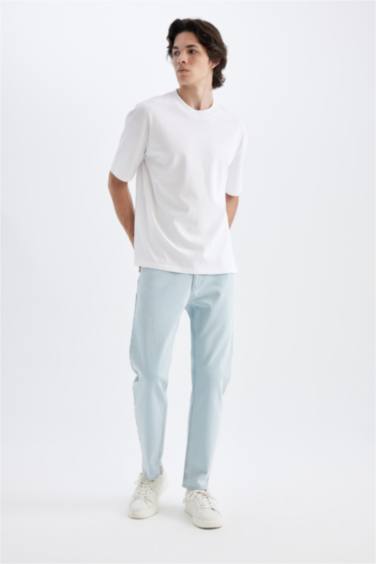 Pantalon Jean Slim à Taille Normale et Jambe ajustées