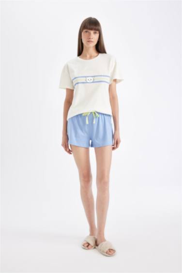 Ensemble pyjama Top à manches courtes et Short à taille élastique