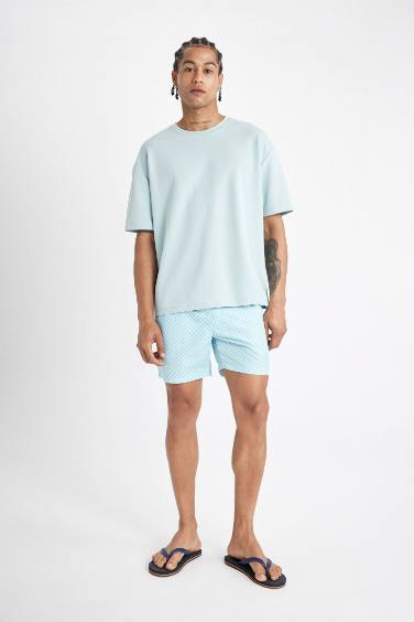 شورت بحر قصير منقوش