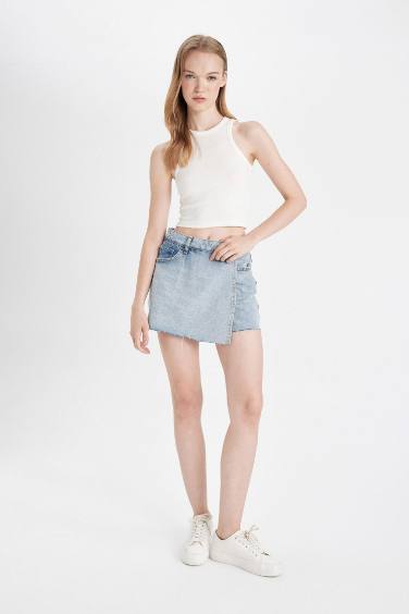 Short en jean Taille haute