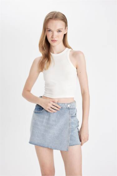 Short en jean Taille haute