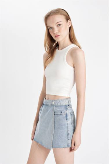 Short en jean Taille haute