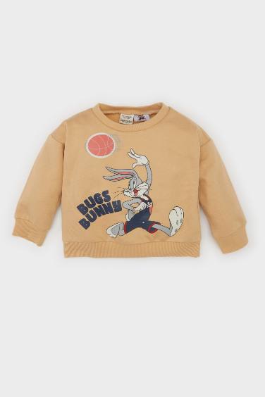 Boy Space Jam Crew Neck Soft Fur Inside Sweatshirt