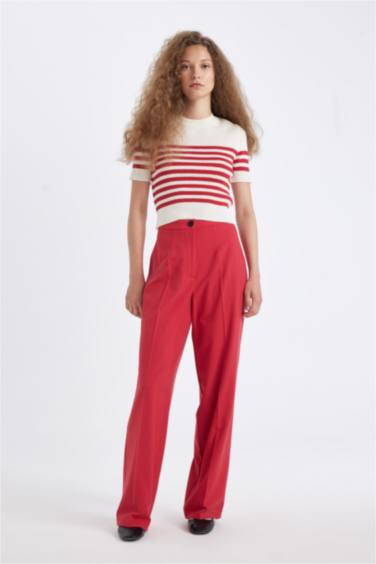 Pull Tricot rayé à coupe slim et Col rond