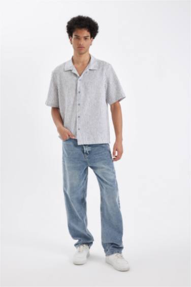 قميص نص ردن قطن قصة مريحة