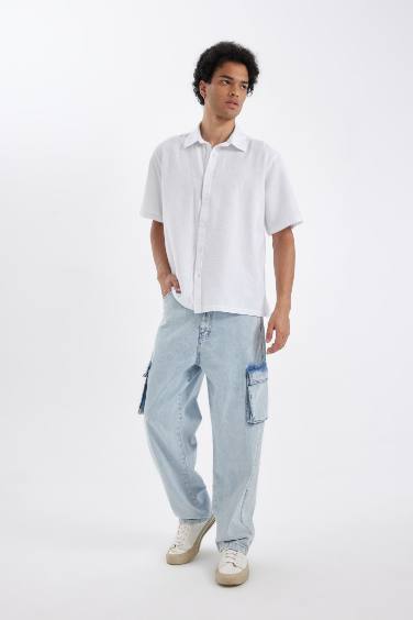 Relax Fit Cotton Short Sleeve Shirt