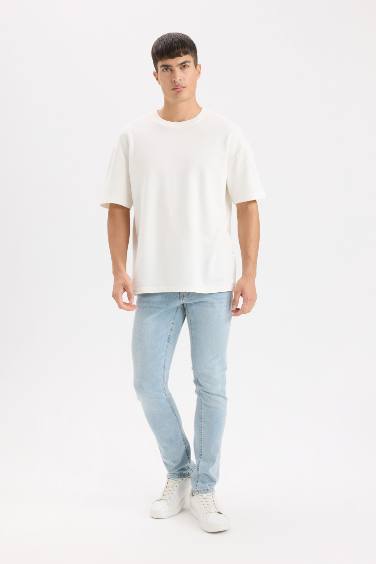 سروال جينز جينز بيدرو سليم فيت بساق ضيق