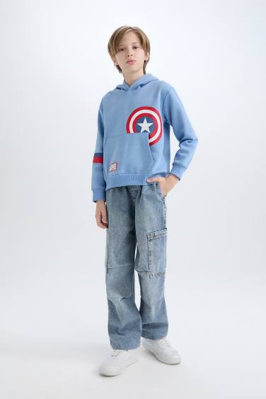 Erkek Çocuk Marvel Avengers Kapüşonlu Sweatshirt