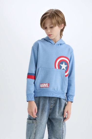 Erkek Çocuk Marvel Avengers Kapüşonlu Sweatshirt