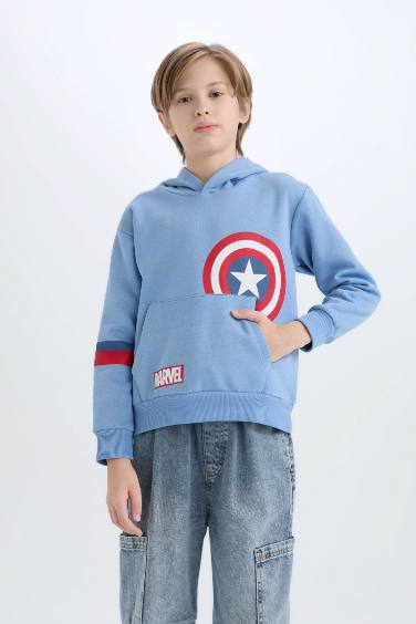 Erkek Çocuk Marvel Avengers Kapüşonlu Sweatshirt