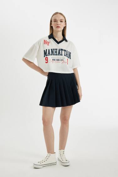 Oversize Fit Printed Short Sleeve T-Shirt